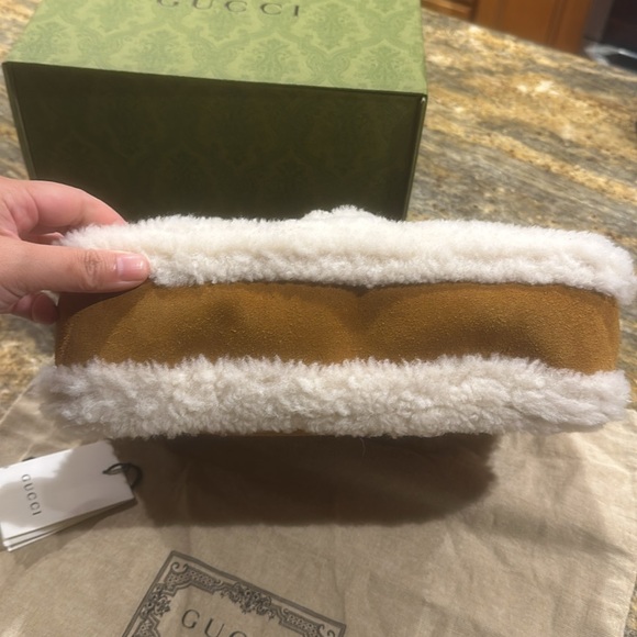 NWT Authentic Gucci suede shearling Dionysus small bag - Picture 6 of 9